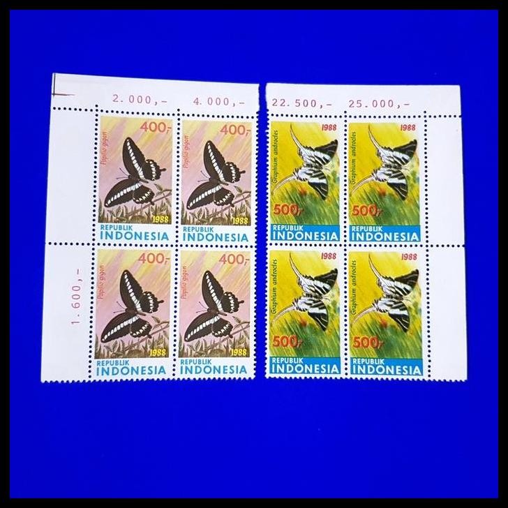 

HOT DEAL PRANGKO INDONESIA. 1988. KUPU KUPU. B-4. KATALOG RP 100.000,-