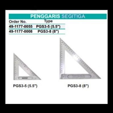 

BEST DEAL PENGGARIS GARISAN STAINLESS STEEL BESI SEGITIGA SEGI TIGA SIKU 200MM WIPRO PGS3-8 !!