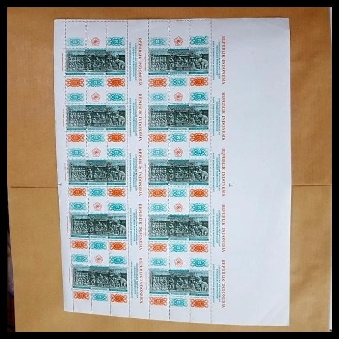 

TERBARU PRANGKO INDONESIA 1968. SAVE BOROBUDUR TEMPLE. UNCUT SS BLOK-10 !!!