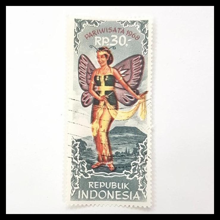 

BEST DEAL PRANGKO INDONESIA. PARIWISATA 1968. TARI KUPU KUPU. KONDISI USED !