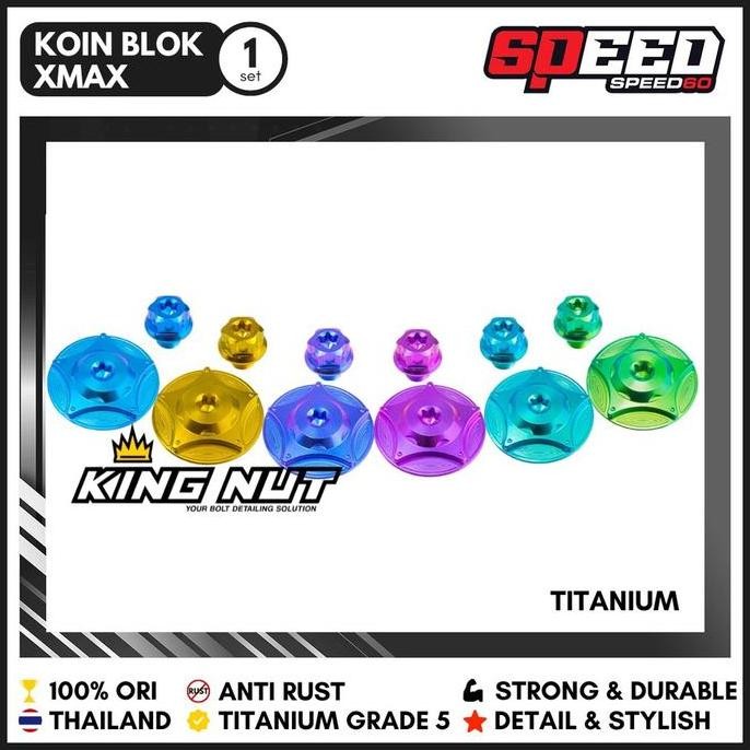 Titanium Probolt Koin Magnet Blok Yamaha Xmax Grade 5 King Nut