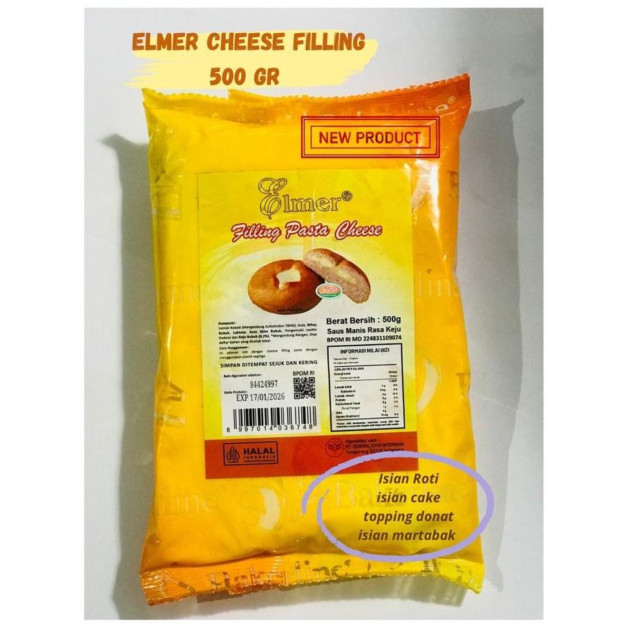 

^%^%^%^%] ELMER CHEESE FILLING 500 GR KEMASAN