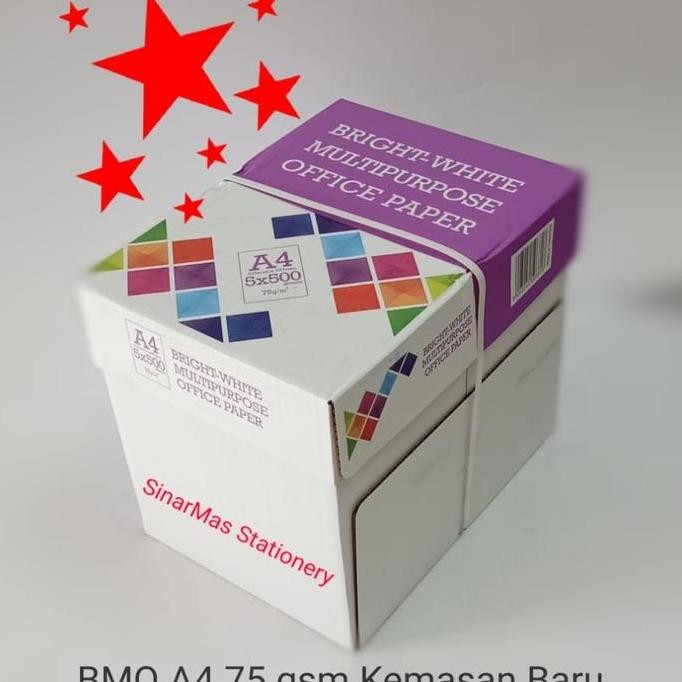 

PROMO! Kertas HVS A4 BMO 75 gram ( 1 Dus )