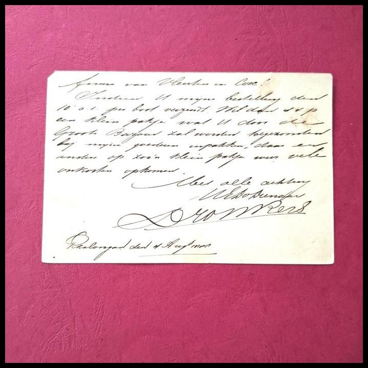 

TERBARU KARTUPOS NED INDIE / POSTAL STATIONERY 1888. NK-6. ANGKA 5 CENT. DARI PEKALONGAN 5.8.1888 DIKIRIM KE BATAVIA. CAP TERIMA, WELTEVREDEN 6.6.1888 !!!!!!