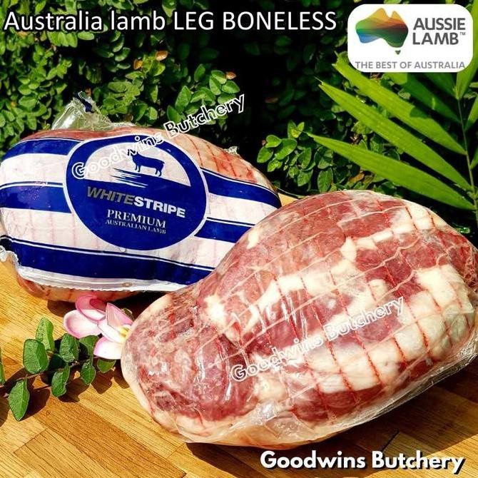 

Lamb Leg Boneless Whole-Utuh Australia Wammco Midfield Mcherd Whitestripe | Kaki Domba Muda Tanpa Tulang Frozen