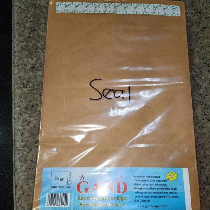 

Amplop Coklat Folio with Seal - Amplop Lem Segel Siap Pakai