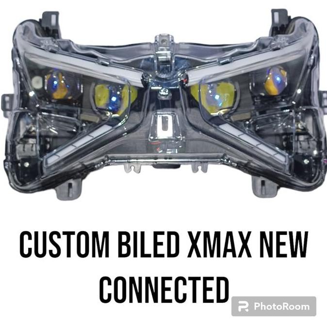 LAMPU XMAX NEW BILED CUSTOM LAMPU UPGRADE LAMPU MOTOR XMAX NEW CONNECTED 2023 2024 TERANG PUTIH KUNI