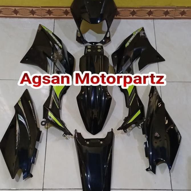 full cover body klx 150 dtracker new hitam orinal Kawasaki