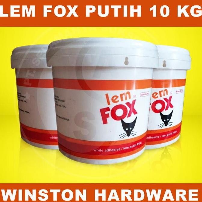 Lem FOX Putih PVAc 10 Kg Lem Kayu Serbaguna Kuat Tahan Air Kemasan Ember