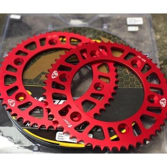 GEAR BELAKANG HONDA CRF 150 L BAHAN ALLOY MEREK THOR UKURAN 428