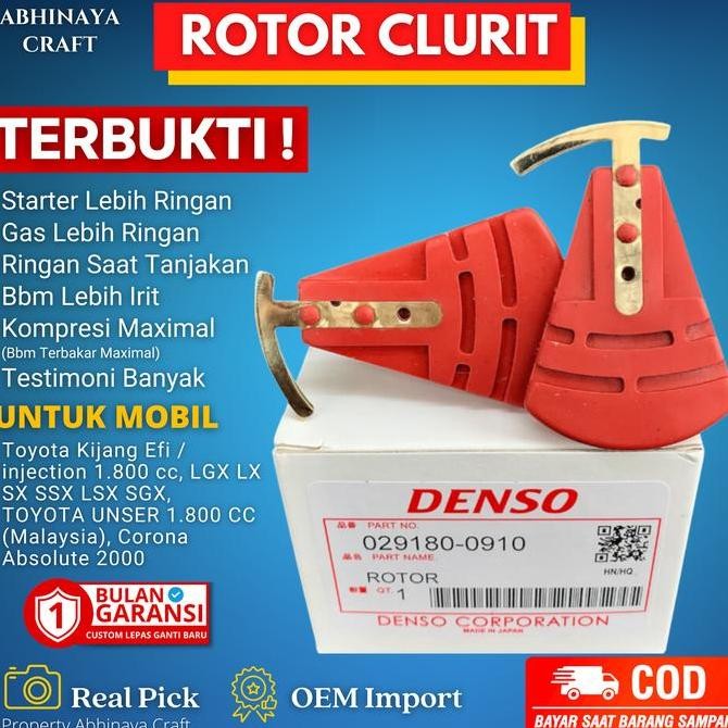 Rotor Clurit Pacul Tanpa Buka Lem Kuningan Asli / Pengganti Rotor Clurit