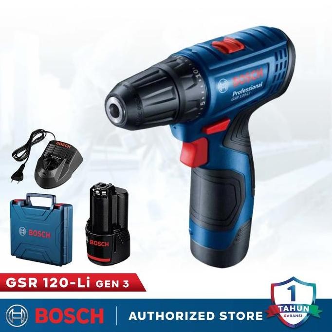 Gsr 120 Li Bosch Cordless Driver Drill Mesin Bor Obeng Gsr120-Li