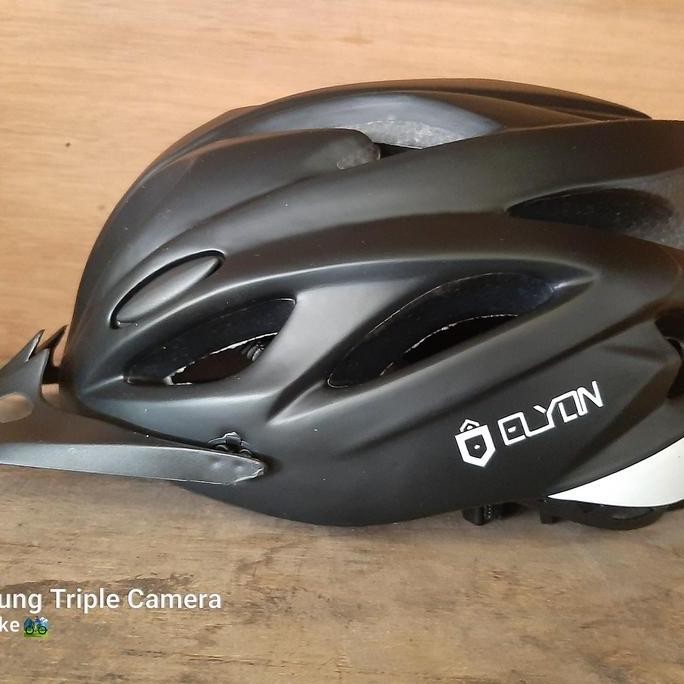Helm Sepeda Helm Elyon Canis Size M Black Whait Helm Mtb Seli