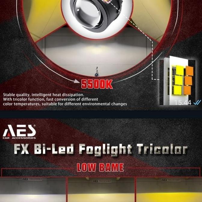 Foglamp biled proji FX 3 warna AES