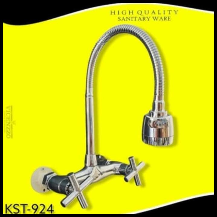 KRAN SINK DINDING PANAS DINGIN FLEKSIBEL 2 PUTARAN / KERAN DAPUR MIXER