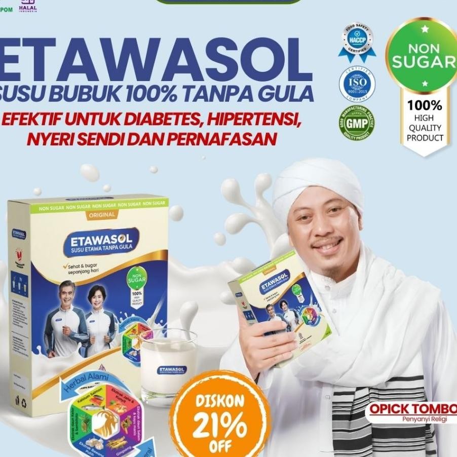 

Etawasol Susu Kambing Etawa Tanpa Gula Untuk Diabetes Hipertensi Nyeri Sendi Pernafasan Kemasan 250Gr
