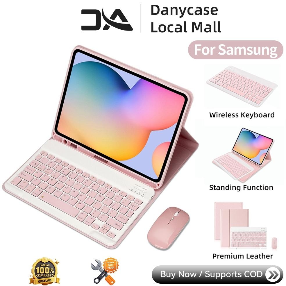 PROMO BULAN  DANYCASE Samsung case set Tablet Cover with Keyboard Mouse for Samsung Galaxy Tab A9 Pl