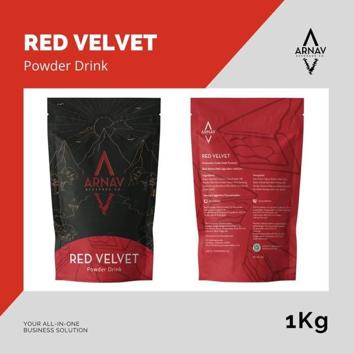 

Red Velvet Powder Drink Arnav 1 Kg - Bubuk Minuman Kue Red Velvet Premium