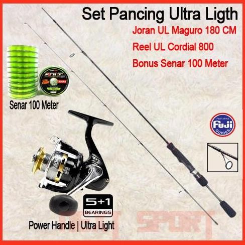 BARU Set Pancing UL Ultra Ligth Maguro Joran 180CM Original