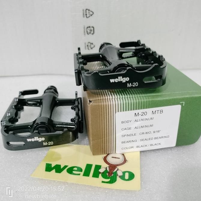 Pedal sepeda Wellgo M20 Sealed Bearing Original | pedal roadbike MTB