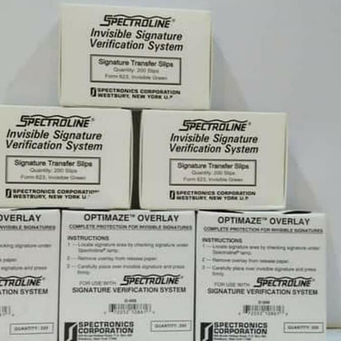 

Kertas Spectroline Overlay + Invisible Signature Usa - 1 Set Kertas Anti Palsu