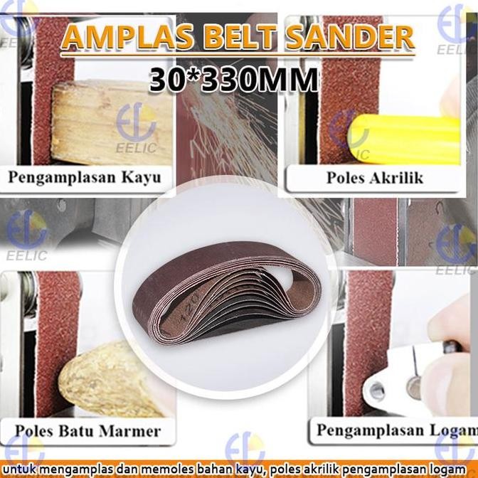 Eelic Ams Amplas Belt Sander 1Set Isi 10 Type Macam Amplas Dan Ada Pilihan Ukuran Amplas Ams-30X330 
