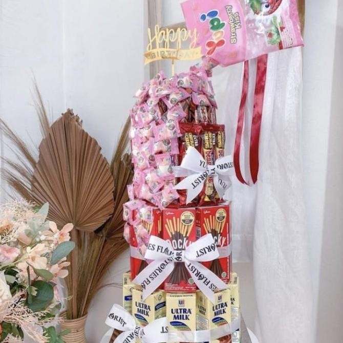 

Buket Snack Tower Ulang Tahun Custom