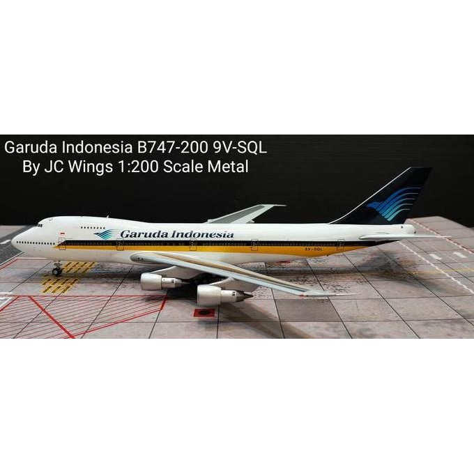 Garuda Indonesia B747-200 9V-Sql By Jc Wings 1:200 Scale Metal