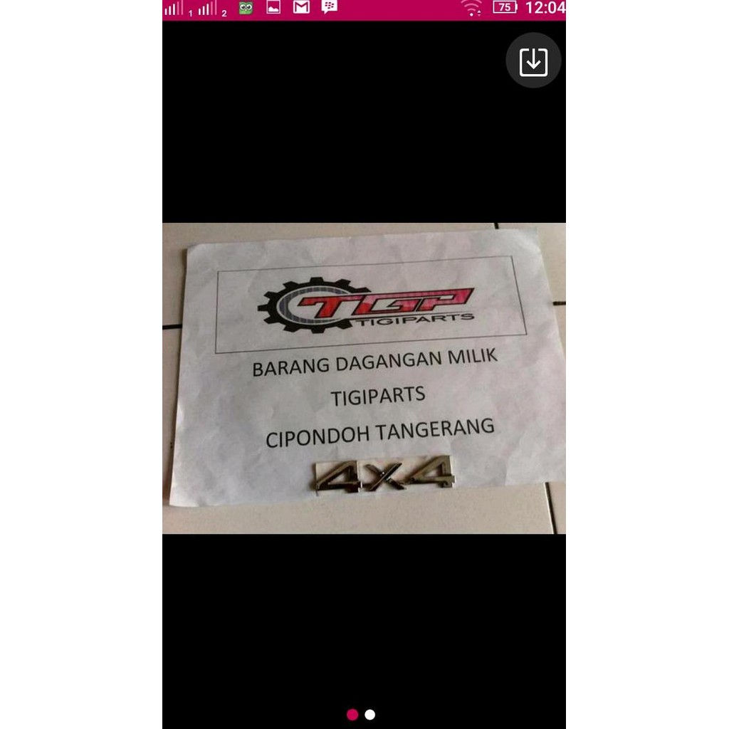 emblem 4x4 pajero sport - all new pajero original