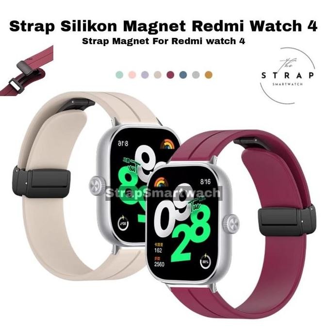 Strap Silicone Magnet Redmi Watch 4 , Strap Redmi Watch 4 Model Silicone Magnet murah