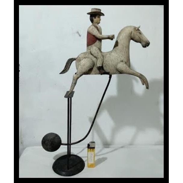 TERBARU PAJANGAN VINTAGE BALANCING TOY RIDING HORSE 
