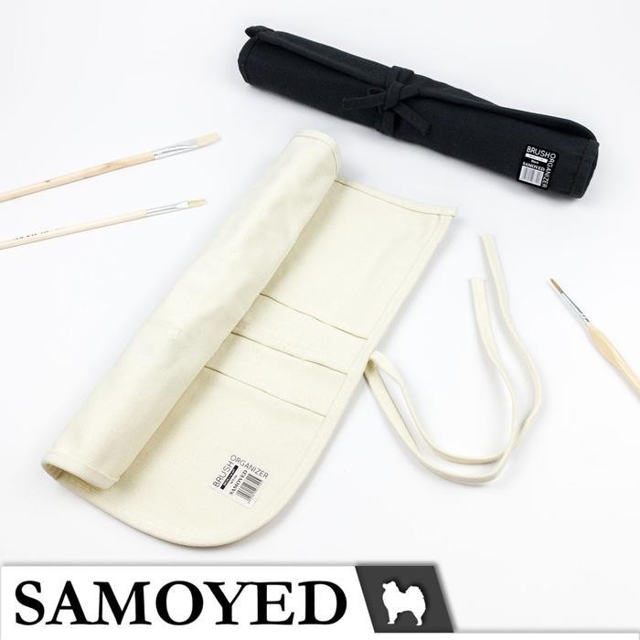

Gbs Tempat / Tas Kuas Lukis / Alat Tulis / Perkakas Kain Kanvas Gulung Profesional / Professional Painting / Artist Brush / Stationery / Tools Canvas Roll Up Case / Pouch / Bag / Storage / Organizer / Holder Samoyed Bror-L16