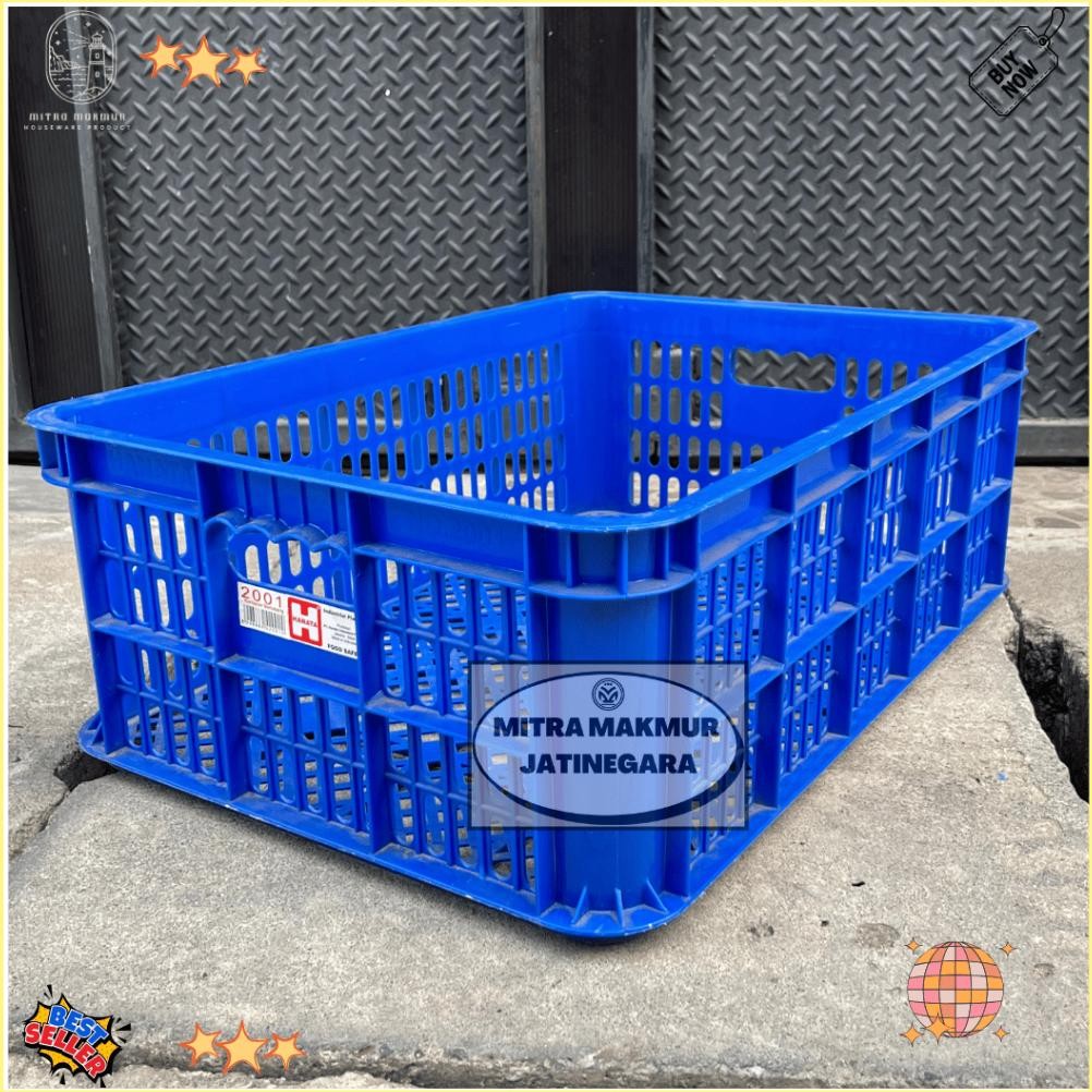 Keranjang Industri Hanata 2001 Kontainer Krat Plastik Tebal Hanata 2001 Kontainer Box Lubang Baru