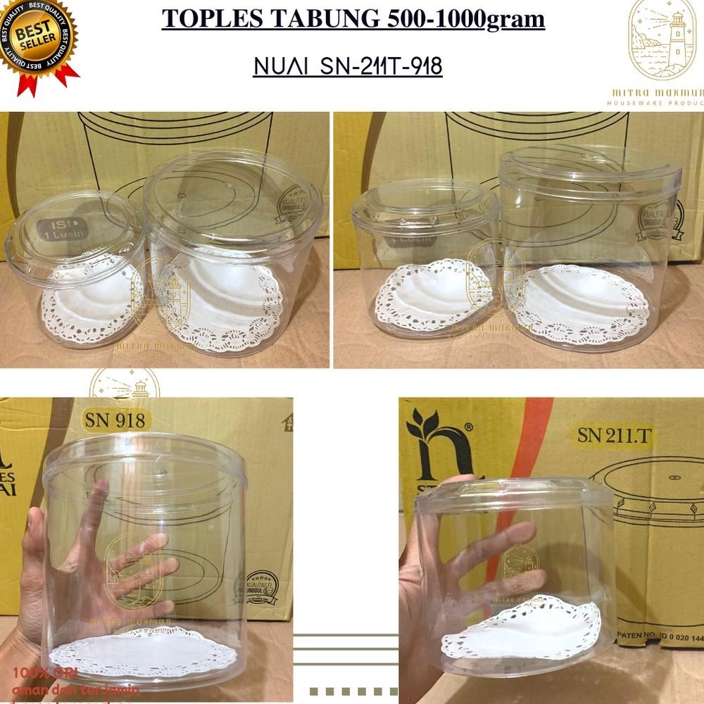 Termurah Toples Kue Tabung 500 - 1000 Gram Toples Tabung Sn 211 T Sn 918 Toples Lebaran Trending