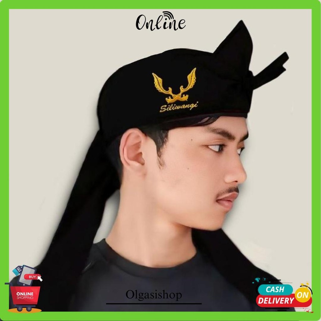 Blangkon Sunda Bordir Kujang Siliwangi Ukuran All Size Dewasa Blangkon Ksatria Termurah Banget