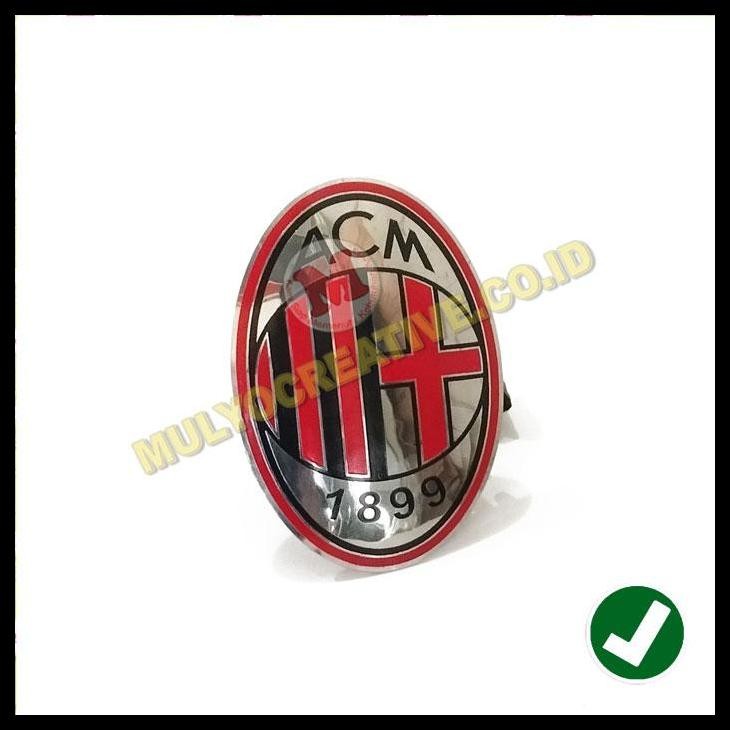 HOT DEAL EMBLEM GRILL AKSESORIS MOBIL EMBLEM GRILL LOGO AC MILAN CUSTOM MURAH 