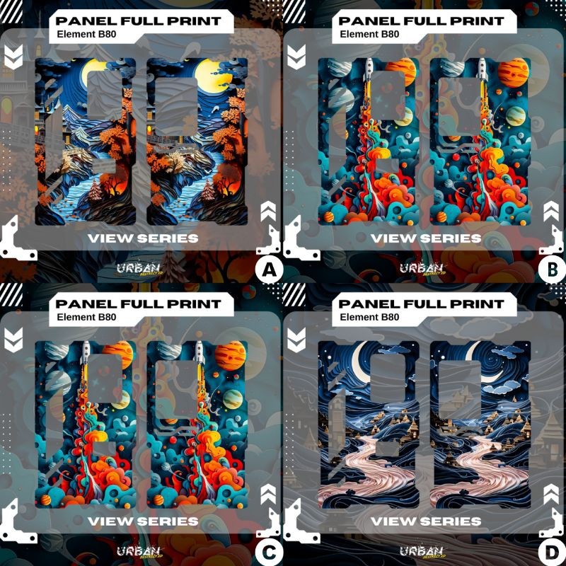 

*Premium Quality* Dekorasi 3d B80 Colours Element Series By Urban District G2 Garskin Custom Stiker Maxdecal Bkn Case COD