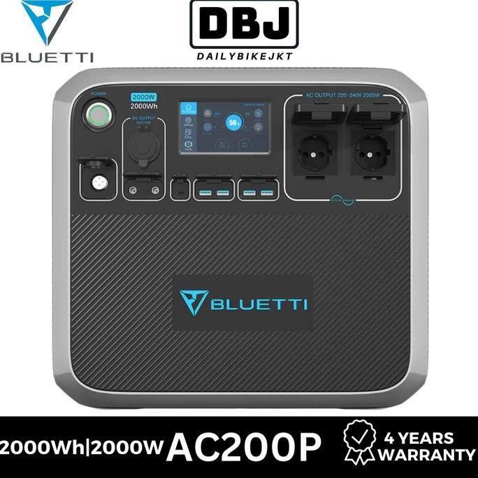 BLUETTI AC200P PORTABLE POWER STATION 2000WH 2000W OUTDOOR BATTERY ORIGINAL DAN TERPERCAYA