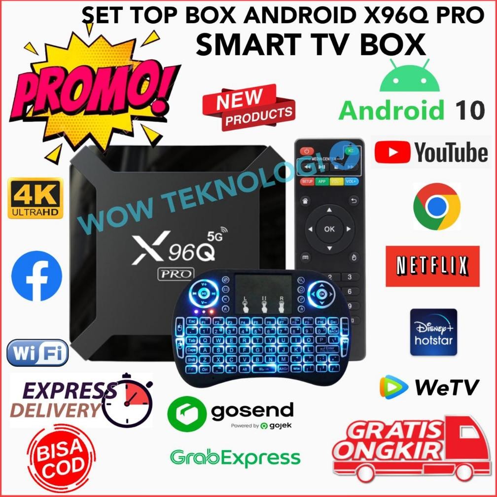 NEW Set Top Box Digital Android X96Q PRO / STB Android TV BOX X96Q PRO Smart Media Player [terbaik][