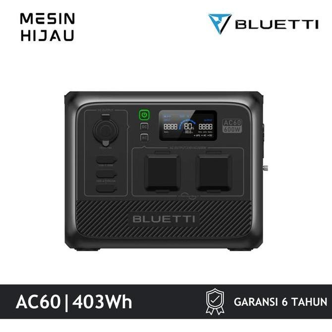 BLUETTI AC60 403WH/600W PORTABLE POWER STATION CAMPING LISTRIK POWER BANK ORIGINAL DAN TERPERCAYA