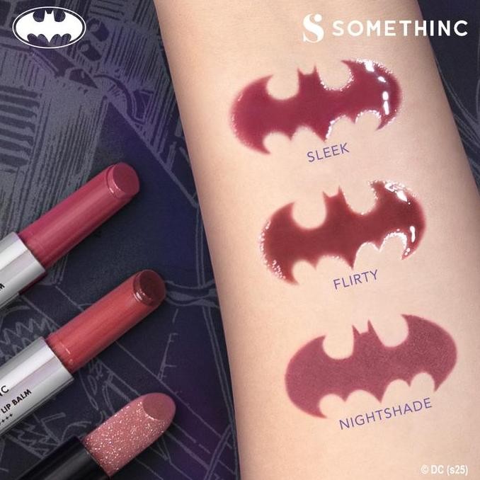 SOMETHINC MAKEUP Batman Series - Ceraplump Tinted Lip Balm, Low pH Gentle Jelly Cleanser, Tipsy Lash