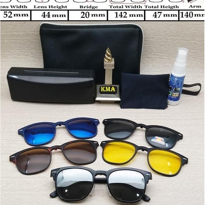 Frame Kacamata Minus 5 Lensa - Klip On Anti Radiasi Gaya Fashion