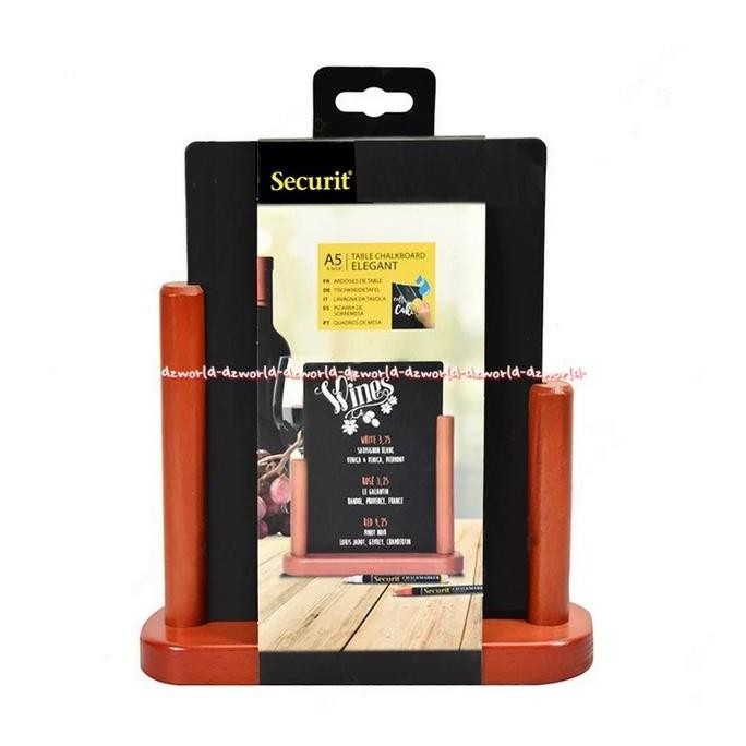 

<<<<<] RUBBER WOOD TABLE CHALK BOARD L16xW5xD17cm,SECURIT/PAPAN TULIS MEJA