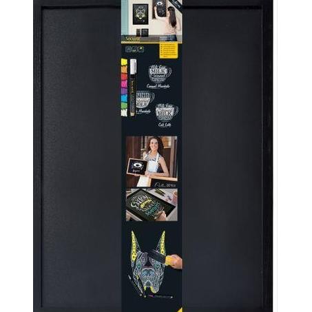 

Produk Unggulan] WOODY CHALK BOARD BLACK FINISH W40xH60cm, BLACK, SECURIT / PAPAN TULIS
