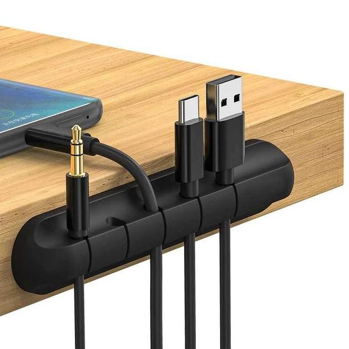 Klip Pengikat Kabel Organizer Cable Clip Wire Holder Penata Kabel Meja Komputer Rumah