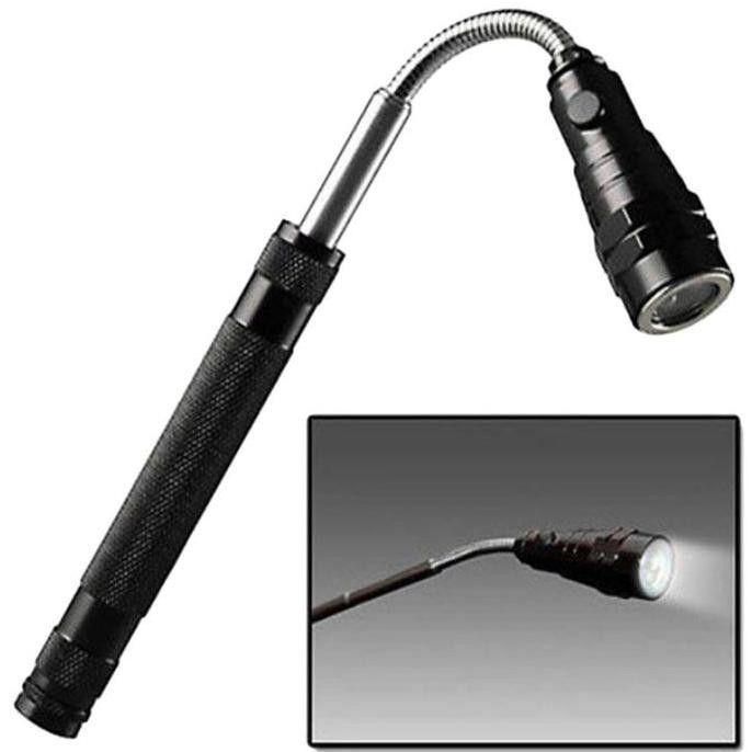 Senter LED Magnet Fleksibel - Panjang Pendek Bisa Ditekuk Klip Kuat