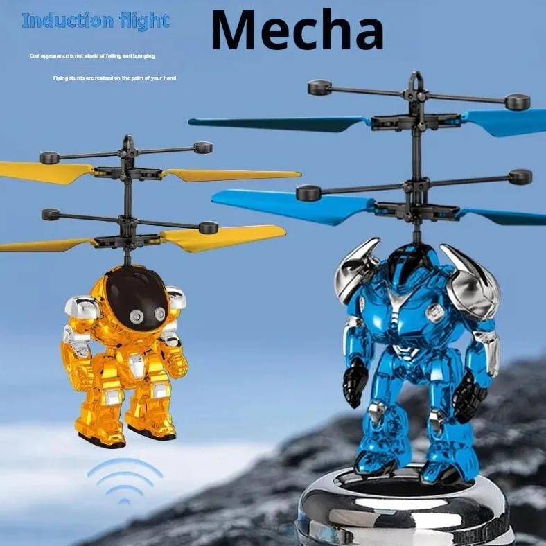 PROMO Intelligent Sensing Aircraft Mech Warrior Flying Robot Luminescent Suspension Gesture Sensing 