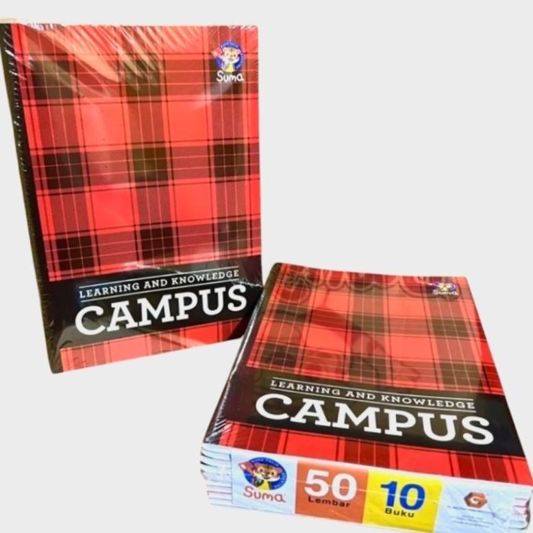 

Buku Tulis Campus 50 Lembar 10 Buku Merek SUMA Ukuran Boxy Campus Panjang