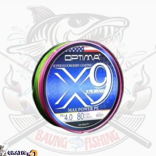 TERBARU - Senar pe x9 optima max power flouresin 200m 400m