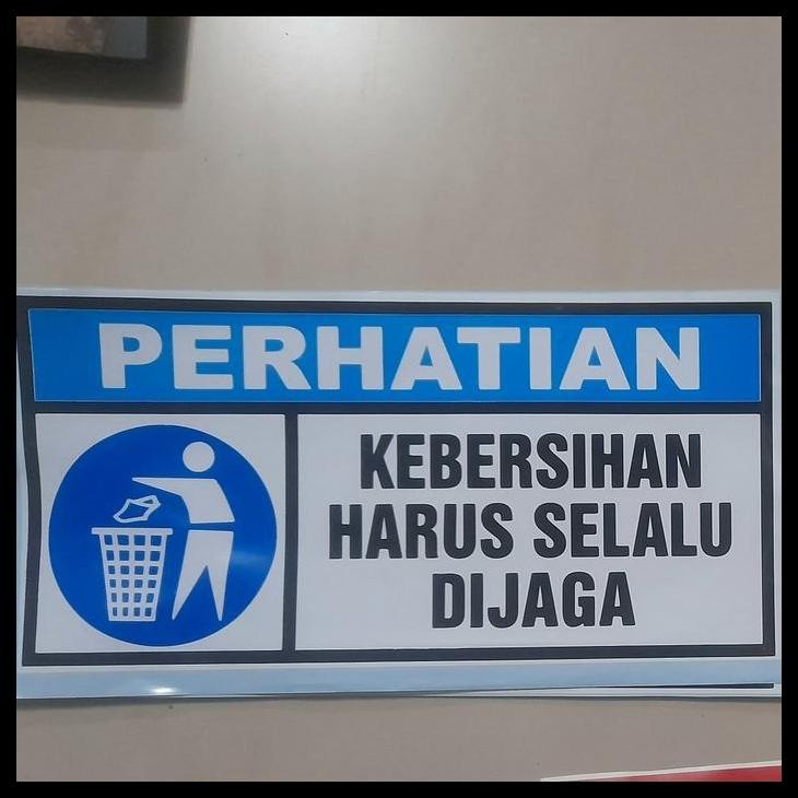 

BEST DEAL STIKER TIMBUL 30CM SIGN SAMPAH KEBERSIHAN JAGA TULISAN